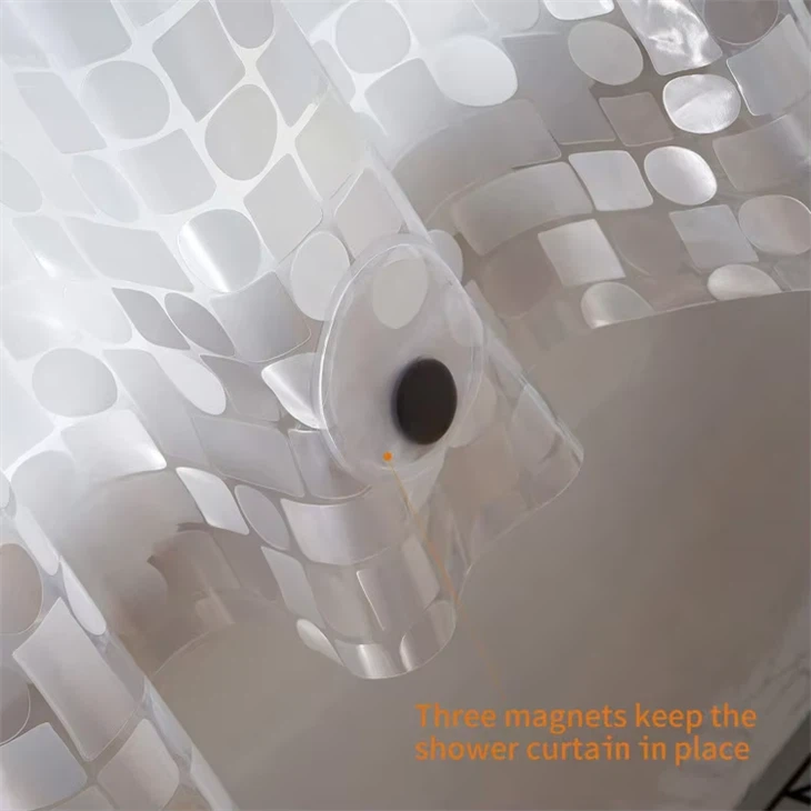 3D Shower Curtain Waterproof Reusable Bath Curtain