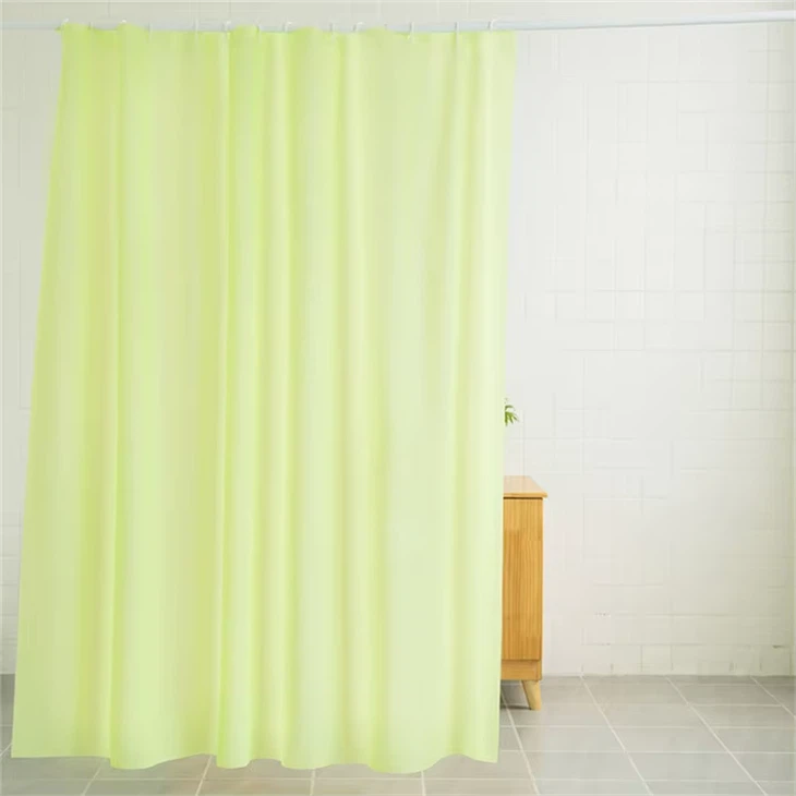 Solid Color Polyester Shower Curtain For Bathroom Decor